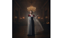 Shoulder Cape with Feathers Feathered Gothic Cape with Cranium Transparent Capelet for Cosplayers, Entertainers
