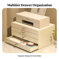 Miniature Drawer Chest Space Saving Multi-Tier Stationery Holder adaptable Use