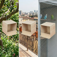 Wood Pigeon Breeding Box, Wooden Bird House Feeder with Perch, Floor-Standing Pigeon Nesting Box for Adult Birds and Stable Breeding