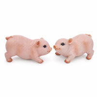 Resin Pig Figurine Realistic Pig Ornament Rounded Body Animal Sculpture Curled Tail for Garden, Courtyard, Window, Park