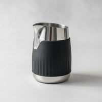 Easy-Grip Milk Frothing Pitcher with Silicone Sleeve Precision Milk Frothing Pitcher with Spout Premium Long-Lasting for Baristas, Espresso Lovers