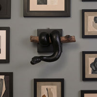 Snake Wall Sculpture Coiled Python Wall Sculpture Realistic Snake Decor with Backing Board for Reptile Lovers, Collectors, Studio, Office, Bedroom