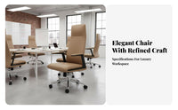 Ergonomic Rolling Seat Height Adjustable Highspine Support Rotating Chair With Armrests sturdyDuty Base for Conference Room