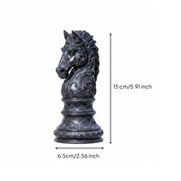 Horse Head Figurine Feng Shui Chinese Horse Sculpture Wealth Luck for Office, Study Room
