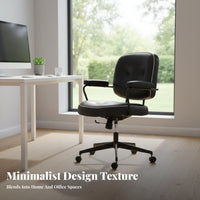 Height Adjustable Highspine managerial Chair with Armrests rotating Seat Ergonomic Design Office Furniture effortless Rolling casters for Students, Professionals, managerials, Study Room
