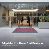 Anti-Slip Textured Safety Flooring Waterproof Interlocking Brush Tile Mat Dirt Scraping Floor Covering Commercial Grade for Business Owners, Homeowners, Property Managers, Outdoor Entrance, Entryway, High-Traffic Areas, Storefront