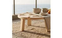 Solid Wood Folding Wooden Tray Table Cup Slots Round Snack Table Space Saving for Picnic, Camping, Casual Settings