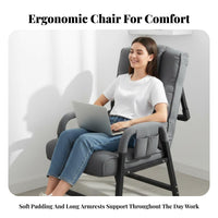 Foldable Design Folding Recliner with Footrest Reclining spinerest foldable Lounger Highspine support Computer Armchair Ergonomic support for Office Workers, Students, Dormitory, Study Room, Bedroom