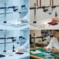 Scalable Stereo Optical Instrument 7X-45X Stereo Scalable Optical Instrument Binocular for Technicians, Engravers, Jewelry Setting, Electronic Repair