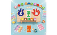 Hands-on Wooden Math Learning Board Detachable Addition Subtraction Board Natural Wood Colorful for Children, Kids
