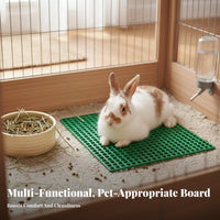 chew-resistant Perforated enclosure Floor Mat Easy to Clean Perforated Hutch perforated panel Non-Slip Pet Foot protector interconnectable Panels for small animal Owners, Indoors