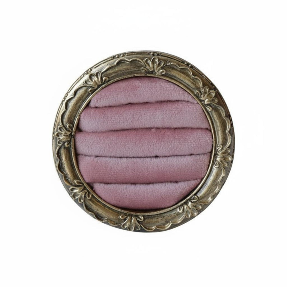 round Velvet Display Platter Elegant Design Retro Photo Prop Tray Baroque Style Trinket Dish for Photographers