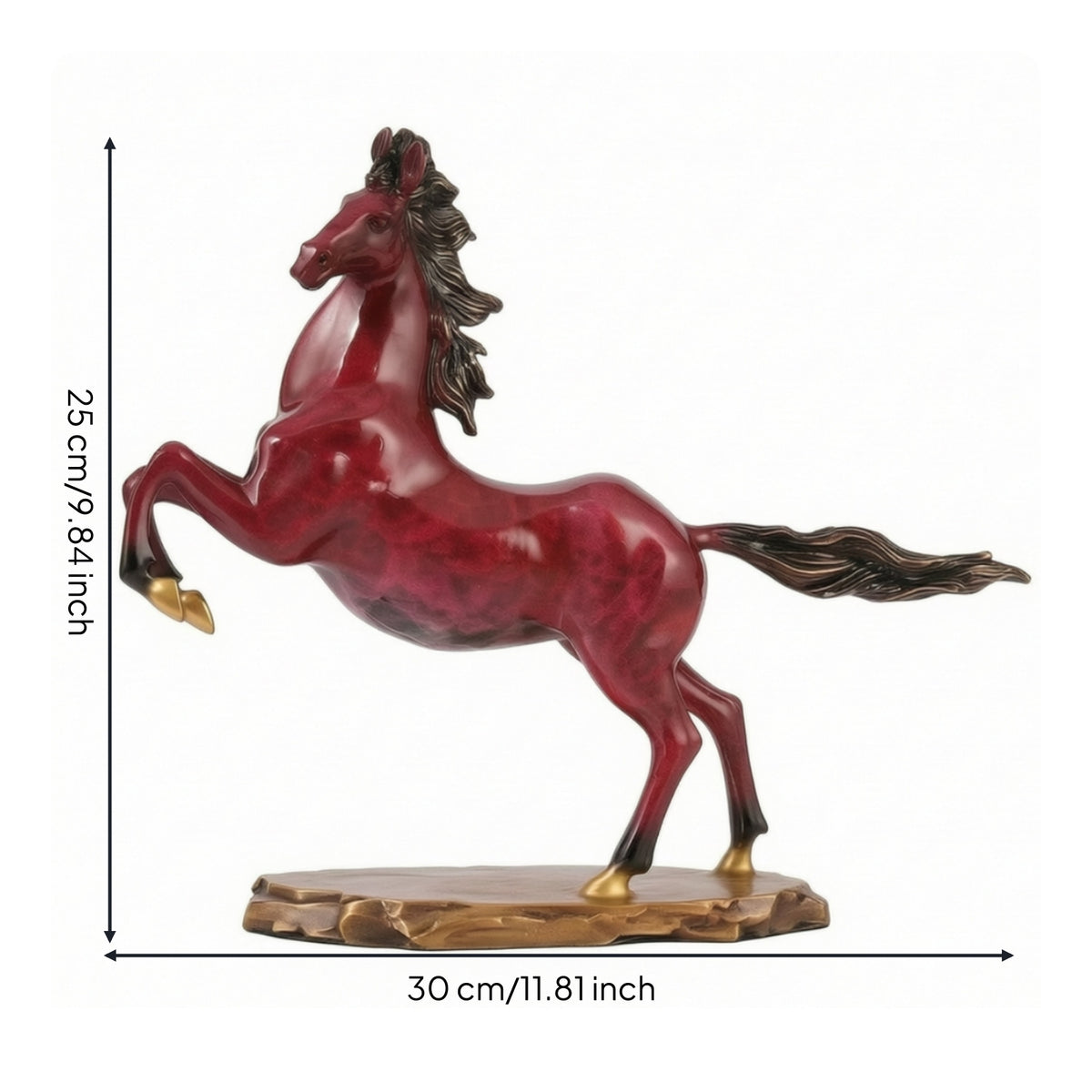 Elegant Horse Figurine with Base
