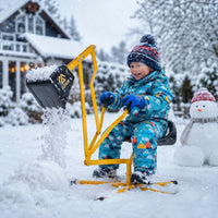 Sit-in Digger Toy Yellow Metal Frame Manual Digger Toy Hand Grip Controls for Children