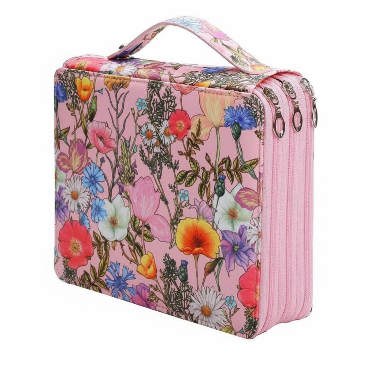 Pencil Case with 3-Layer Compartment Portable Three-Layer Pencil Case Pen Pouch for Students, Artists, School, Travel