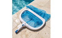 Fine-Mesh Pool Cleaning Net with Handle Deep-Pocket Pool Skimmer Net Handheld Leaf Skimmer Lightweight for Swimming Pools, Spas