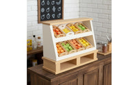 Mini Bread Cabinet Simulation Dollhouse Bakery Shelf Realistic Detail Tiny Bakery Display Case for Pretend Play