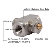 Stainless Steel Spray Tip for Industrial Applications, Misting Nozzle for Cooling, Cleaning, Garden, 1/8" Internal Thread Connection, Fine Mist Nozzle