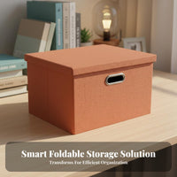 Lidded textile Box With Lid Foldable textile Container particlesProfor Dorm Room