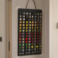 Stitched Pockets Toy Car Organizer Vertical Rows Felt Wall Organizer