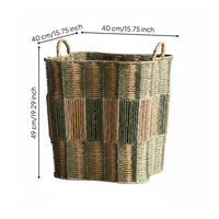 Woven Laundry Container Breathable Rattan Appearance Hamper Space Saving
