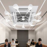 Overhead Cassette Wind Deflector No Power Needed Overhead Air Outlet 360-Degree Cover Degree Rotating Air Movement Adjustable Vent Deflector