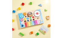 Wooden Piano Busy Board Motor Skills Kids Busy Board Toy Rounded Edges Educational Wall Toy for Home