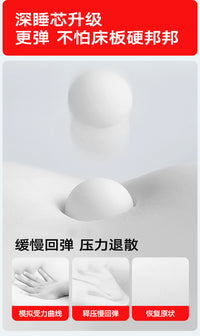 红豆家纺记忆棉床垫软垫家用海绵垫子单人榻榻米租房宿舍学生床褥 厚约5cm-云朵白【A类抗菌/吸湿透气/久睡不塌】 180x200cm【可拆卸外套/分区设计】【'0'压记忆棉/质检保证/塌陷包赔】