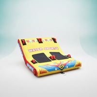 Multi-Handle Towable Water Tube with Nylon Cover Tear-Resistant Inflatable Towable with Handles Stable Safety for Families