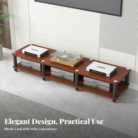 Home Theater Equipment Cabinet Stable Structure AV Media Cabinet Sturdy Construction 4-Tier Component Shelf for Audiophiles