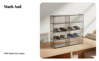 1:64 Scale Car Display Case Dustproof Stackable Model Car Storage Box Clear View Wall Mountable Diecast Display for Kids, Collectors