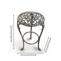 Iron Plant Stand Vintage-Style Metal Flower Stand Antique for Balcony, Gardeners