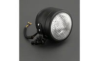 Motorcycle Headlight with Bracket 12V Motorcycle Headlight Lamp Retro Round for Custom Builders, Cafe Racer Build
