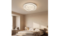 Wavy Flush Mount Ceiling Light with Acrylic Shade Eye-Protection Flush Mount Ceiling Light Minimalist Fixture Energy Efficient for Bedroom