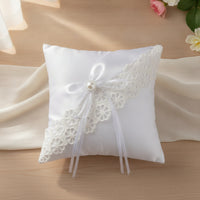 Satin Wedding Band Pillow Elegant Band Bearer Pillow Soft Easy to Carry for Bride