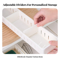 interlocking Divider Box Adjustable Dividers Drawer Organizer Space-Saving for Adults