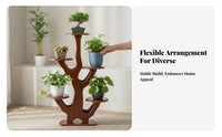 Floor-Standing Multi-Tier Tree-Shaped Pot Holder Chinese Design 5-Tier Plant Stand Elegant Decoration Flower Rack Sturdy & Long-Lasting for Homeowners, Indoor Gardeners, Apartment Dwellers, Living Room, Balcony, Bedroom, Office