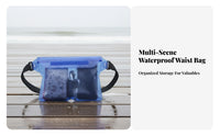 Waterproof Fanny Pack Thickened PVC Material Swimming Phone Protector Bag Adjustable Strap Three-Fold Watertight Pouch for Swimmers, Beachgoers