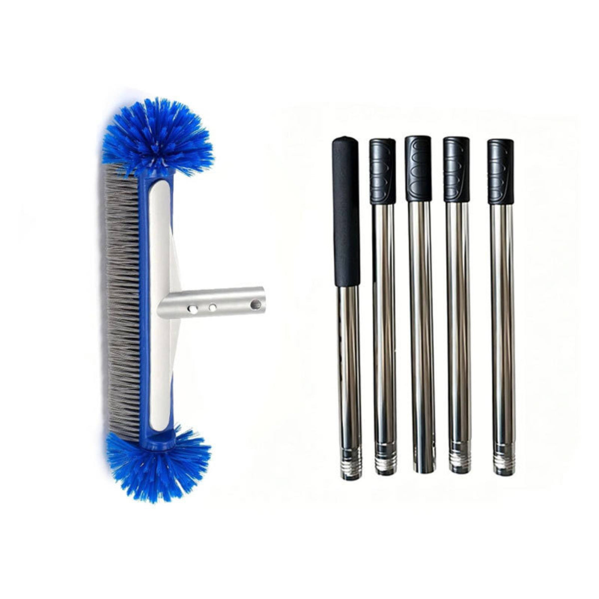 Easy to Maneuver Stainless Steel Pool Brush Rust Stain Removal Pool Scrubber Brush