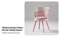 Comfortable Cushion Upholstered Seat Restaurant Chair Long-Lasting Construction Upholstered Dining Chair Ergonomic Backrest Slatted Back Armchair Heavy Duty for Business Owners, Event Planners, Homeowners, Quick-Service Shop, Eatery, Hotel, Kitchen