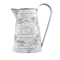 Vintage Floral Watering Can Distressed Finish Rustic Iron Watering Can Easy to Home Decor