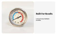 Easy to Read Pressure Gauge | Dual Scale Display, Clear Analog Dial, strainer Pressure Gauge