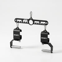 Cable Machine Attachment Kit Non-Slip Rotating Handles with Pull-Back Plate Heavy-Duty Cable Machine Handle for Fitness Enthusiasts, Lat Pulldown