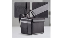 Expandable Food Delivery Backpack with Dividers Thermal Food Delivery Backpack with Reflective Strip Sturdy for Couriers