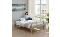 Metal Bed Frame with Bed Board Bolt Furniture No Box Spring Needed for Students, Workers, Dorm Rooms, Shared Housing