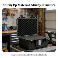 Shock-Resistant Waterproof Hard Case Dustproof Instrument Protection Box Heavy-Duty for Professionals, Technicians, Transportation, Boating