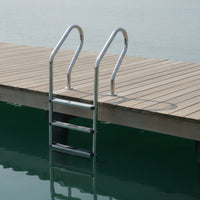 Swimming Pool Ladder Stainless Steel Pool Ladder with Handrails Resistant for Homeowners, in-Ground Pools