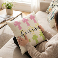 Easter Pillow Cover Linen Cushion Covers Throw Pillowcase for Home Sofa Living Room