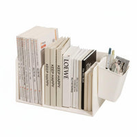 Space Saving unified Pen and Book Stand Reduces Clutter Multi-Compartment Statiintegratedry Holder Large Capacity Desktop Organizer interchangeable Design for Students, educators, Artists, Desk, Dorm Room, School, Classroom