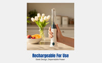 Rechargeable Electric Whisk Beater, Automatic Milk Frother, Compact Home Blender, Multi-Function